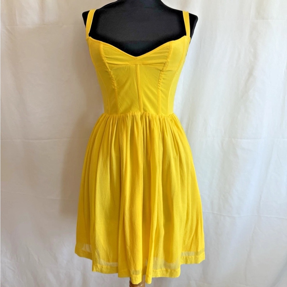 Yaya Aflalo Yellow Silk Dress - Size Extra Small